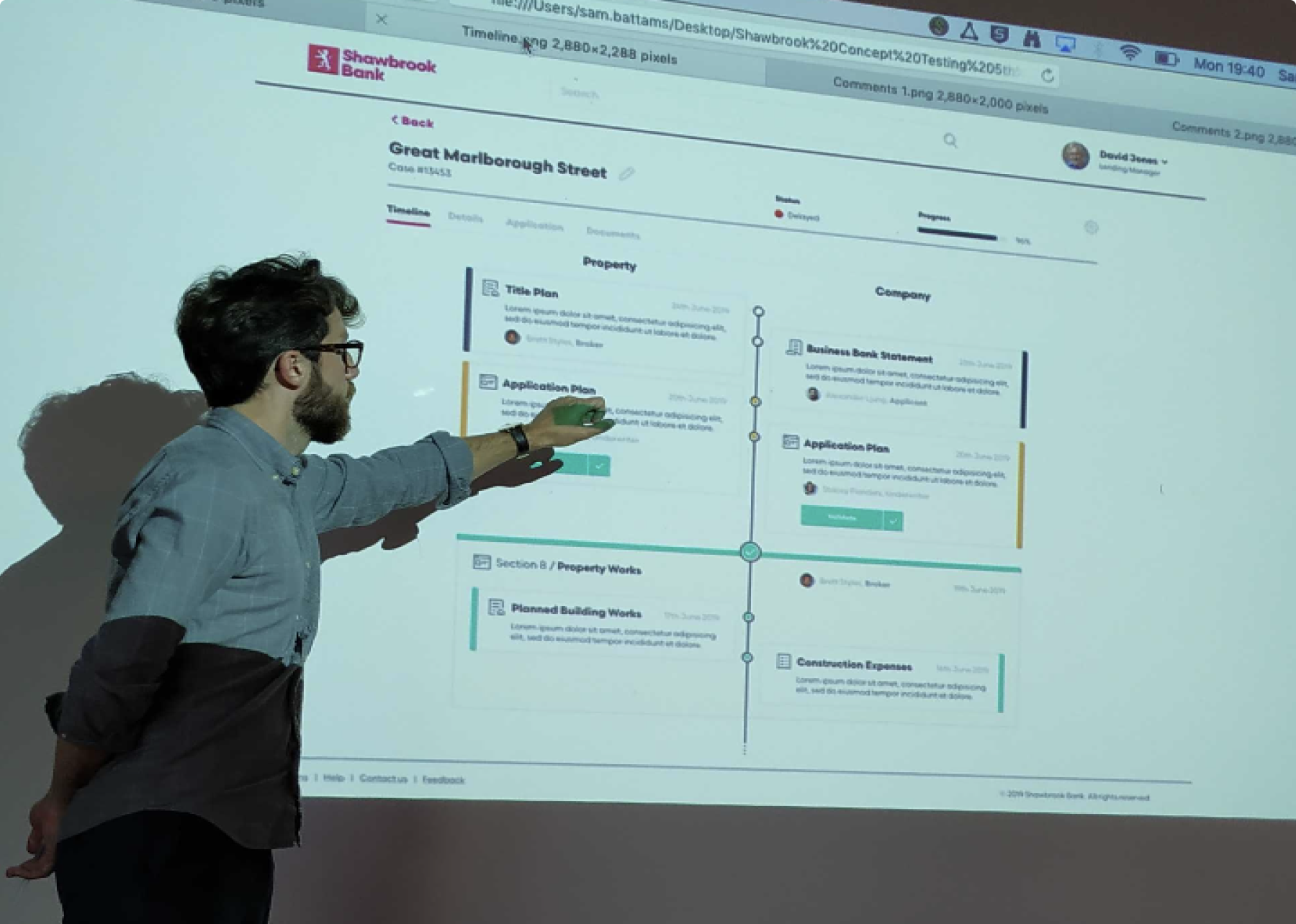 Presenting Shawbrook concepts to the team