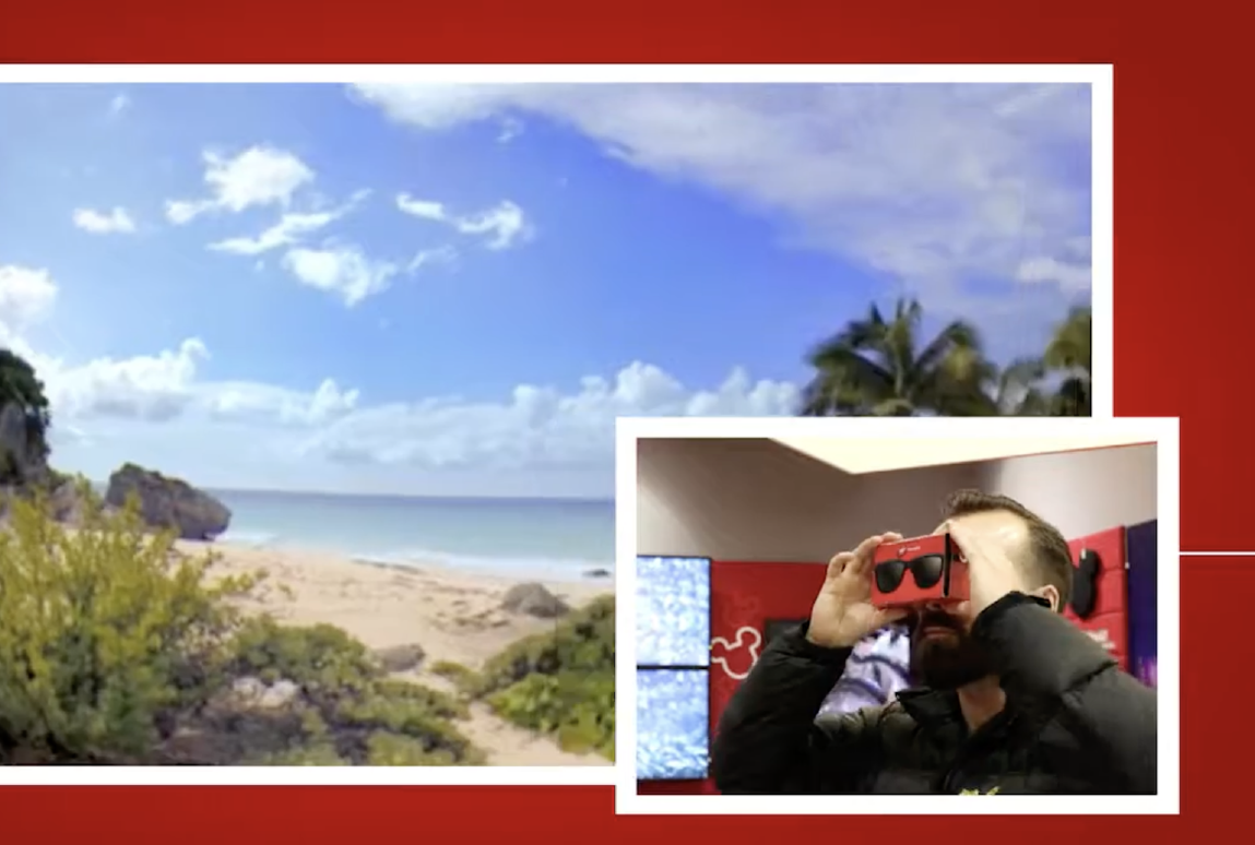 Virgin Holidays virtual reality in-store screen